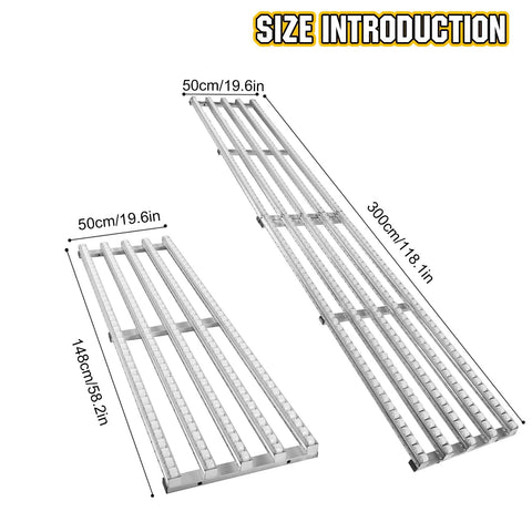 Foldable Gravity Conveyor System For Warehouses And Trucks Portable 118 By 20 Inch Unpowered Roller Conveyor With Five Rows Collapsible Unloading Pulley For Crates Bevs Auto Parts And Heavy Loads, 3m 5-row rollers