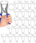 Premium Stainless Steel Miter Spring Clamps Kit With Heavy Duty Pliers For Picture Frames Wood Trim And Moldings In 24 Pieces Plus Storage Ring To Keep Your Studio Organized And Ready For Any Project, 24 clamps and pliers