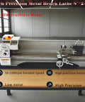Jaryannix 8 X 24 Inch Metal Lathe Benchtop Machine With Variable Speed Up To 2500 Rpm, featuring 1100W brushless motor and digital display.