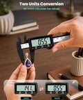 Rechargeable Digital Caliper With Large LCD Screen In Mm Conversion Auto Off Protective Case 6 Inch Plastic Caliper measuring pendant