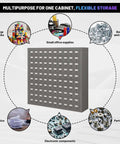 100 Drawer Metal Storage Cabinet For Nuts Bolts And Tools, Heavy Duty Gray Parts Organizer With Drawer Bins And Shelves