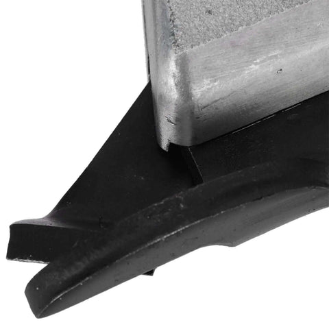 Close-up of Beast Workhorse Metal Sheet Cutter Drill Attachment With Handle, featuring 7mm hex shank and aluminum head for metal cutting.