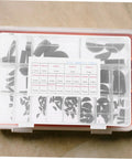 Woodruff Key Set Kit For Machinery And Auto Repair, Carbon Steel Semicircle Keyways in storage box, 135 pcs visible