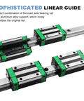HGR20 Linear Guide Rail Kit 1200mm With 4 HGH20CA Bearing Blocks For CNC Machines And 3D Printers Rock Solid Anti Rust High Precision Sliding Rails For Smooth Automated Printing with four blocks on rails
