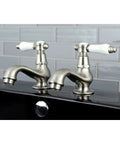 Bel Air Basin Tap Faucet With Lever Handle Brushed Nickel Finish, 4 And 3 Sixteenth Inch Spout Reach, side view close-up
