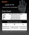 Coated Work Gloves With Spider Grip For Smartphone Use, Breathable Backless Design, high gauge construction size chart.