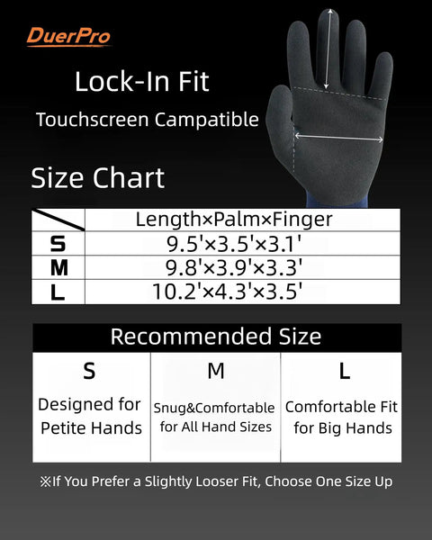 Coated Work Gloves With Spider Grip For Smartphone Use, Breathable Backless Design, high gauge construction size chart.