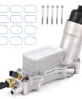 Dodge Aluminum Engine Oil Filter Housing And Oil Cooler Kit For 3.6L Pentastar V6 Cars 2011 To 2023 Chargers Challengers Journeys