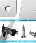 Stainless Steel Satin Finish Door Push Pull Handles Set For Interior Doors, 304 Grade, steel screws and caliper measure 1.2mm thickness