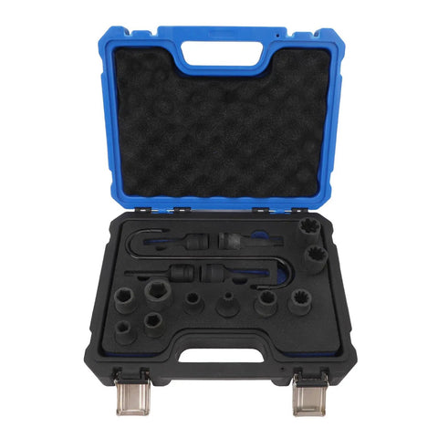 Sorandy 16 Piece Impact Brake Caliper Socket Set For German Cars With Storage Case Master Tool Kit Includes pentagonal hexagonal 7 tooth drives, open case
