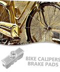 Rock Solid Rear Disc Brake Pads For Mechanical Road And Gravel Bikes Easy Swap Design detail with a bike wheel and brake pad.