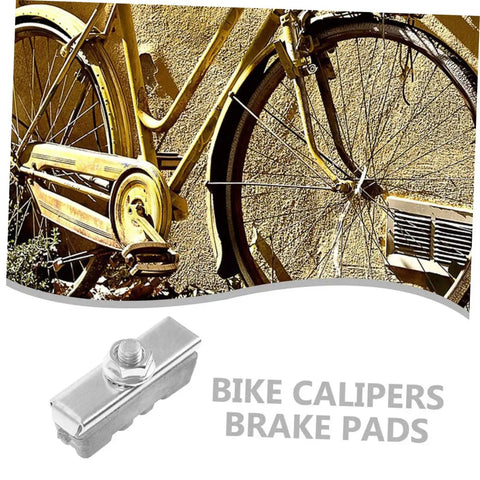 Rock Solid Rear Disc Brake Pads For Mechanical Road And Gravel Bikes Easy Swap Design detail with a bike wheel and brake pad.