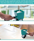 Heavy Duty Portable Glue Roller With Smart Flow Control Switch For Even Woodworking Adhesive Coating And No Drama Diy Fix Projects All Year Long Using 180 Ml Tank Capacity in use applying glue.