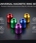 Five color options of Magnetic Screw Ring One Quarter Inch Hex Holder For Drill Drivers Aluminum Alloy Bit Magnetizer Demagnetizer.