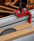 Close-up of Go To T Track Aluminum Miter Track Jig Kit for Table Routers and DIY Woodworking Miter Slider Fixtures Easy Setup