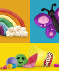 Ultimate Super Bulk Haul Of Non Toxic Modeling Compound 36 Bright Shades 3 Oz Tin Cans Total Blast For Creative Kiddos showcasing colorful clay art.
