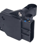 Front view of black Plug And Play Drop In MAF Sensor Replacement 22204 22010 for Toyota Camry 2002-2006, Corolla 2003-2008.