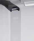 Close-up of Flour Storage Canister 4 Quart Airtight Container With Silicone Seal And Stainless Steel Hinges showing volume markings