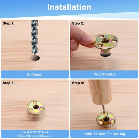 Step-by-step installation guide for Premium Heavy Duty M10x17mm T Nuts, 5 Pack Black Zinc Plated Carbon Steel Tee Nuts.