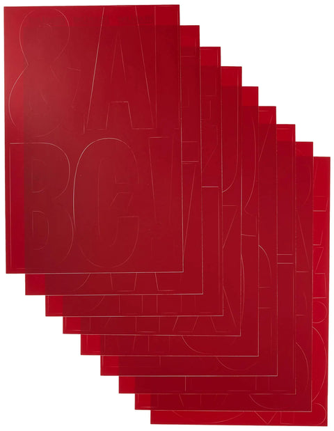 Red Peel And Stick Vinyl Letters For Signs 6 Inch High Permanent Adhesive Indoor Or Outdoor Use Waterproof Weatherproof Ultra Easy DIY Signage