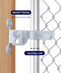 1-3/8 Inch Chain Link Fence Gate Latch Wall Mount Flat Back Metal Gate Fork Latch Hardware With Lag Bolt