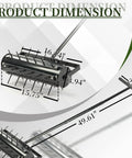 Dimensions of Rolling Lawn Aerator With T Shaped Handle 17 Inch Width 36 Reinforced Steel Spikes For Deep Soil Penetration