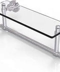 Tempered Glass Shelf With Towel Bar 16 Inch By 5 Inch Solid Brass Construction Three Eighths Inch Thick Glass Hidden Mount Bathroom Organizer
