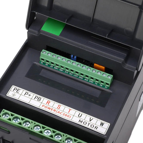 Heavy Duty 7.5KW VFD 3 Phase Input 3 Phase Output 0 To 400 Hz Controller With Vector Control Inverter For CNC Machines And Motor Speed Regulation beefed up intelligent motherboard full SMD design, terminal close-up