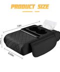 Comfy Car Center Console Armrest Pillow With Memory Foam Leather 4 In 1 Vehicle Arm Rest Cover Tissue Box Cup Holders