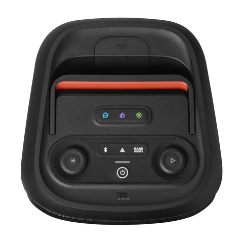 Control panel of Portable Party Speaker With Foldable Handle And Pro Sound, Club 120 Delivers Dope Bass, Futuristic Light Show.