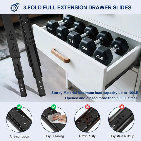Pair Of 24 Inch Soft Close Drawer Slides With Ball Bearing Full Extension For Dresser Drawers Side Mount Heavy Duty Black Glides