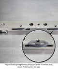 Dead On Ninety Degree Miter Gauge Kit For Knockout Square Cuts Every Time With Patent Pending Nylon Leaf Springs detail close-up