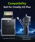 K2 Plus Ceramic Heating Block Hotend Kit With Unicorn Quick Swap Nozzle Kit All Metal Integrated Design 350 Degree Celsius