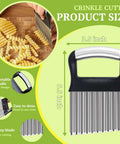 FANTEXY Crinkle Cutter for vegetables; stainless steel handheld cutter with 5.5-inch blade and ergonomic black handle