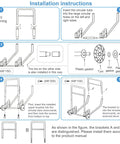 Installation instructions for Heavy Duty Firewood Log Cart Carrier With Pneumatic Rubber Wheels, 250 Lb Load Capacity.