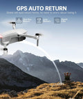 Beginner Friendly Foldable Drone With 4K Camera And Brushless Motors Auto Follow Tap Fly Circle Fly One Key Start Ultra Light Under 249g GPS auto return feature in mountain landscape