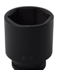 One Inch Drive Three And Three Eighths Inches Deep Impact Socket Six Point Black Chrome Moly Steel Heavy Duty Automotive Tool