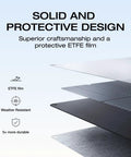 220W Portable Solar Panel With Bifacial Design Delivers Up To 25 Percent Efficiency From N-Type Cells, protective ETFE film layers