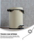 4 Pieces Heavy Duty Metal Torsional Spring Parts For Trash Can Lid Replacement next to a kitchen bucket.