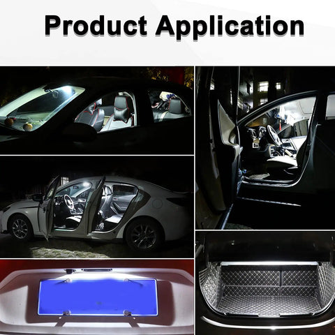 Application of 561 LED Festoon Bulbs 44mm Pack Of 4 Super Bright White Interior Map Dome Courtesy Lights For Cars 12V shown in vehicle