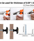 Instructions for installing Funny Don't Make Me Poison Your Food Sign Cabinet Knobs 4 Pack Acrylic Round Drawer Pulls with screws and pliers.