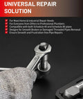 Heavy Duty Pipe Extractor Set For Removing Broken Damaged Threaded Pipes And Fittings From One Eighth Inch To One Inch tool in use