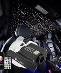 16W RGBW Twinkle Meteor Fiber Optic Lights Kit With Music Activated Remote App Control illuminating car headliner