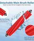 Detachable main brush roller from S7 Series Robot Vacuum Replacement Parts Kit with tangle-free and soft silicone design.