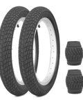 18 Inch Kid Bike Tire 2 Pack 18 X 2.125 54-355 For 18 Inch Kids Bicycles BMX MTB Black Smooth Tread