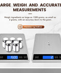 Dope Digital Kitchen Scale With USB Charging Or Battery Power, Waterproof Stainless Steel, 1g 0.05oz Precision, Easy LCD Readout