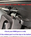 Close-up view of Pocket OBD2 Splitter Cable With 1 Male To 2 Female 16 Pin OBD II Port Splitter for cars, top orientation.
