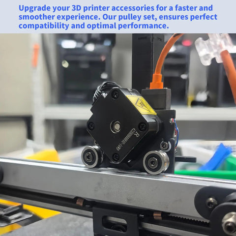 Extruder Pulley Upgrade Kit For Kobra 2 Pro Plus Max And Kobra 3 Steel Bearing U Shaped Drive Gears Replacement 4 Pack on 3D printer extruder