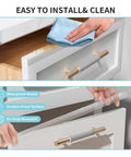 Premium 2 Pack 18 Inch Cabinet Door Protectors Edge Guards For Kitchen Drawers And Countertops being installed on a drawer.