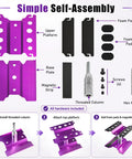 Assembly guide for Aluminum RC Repair Stand for Ten Scale Cars With 360 Degree Rotation and Adjustable Height From Ninety to One Hundred Thirty Three Millimeters
